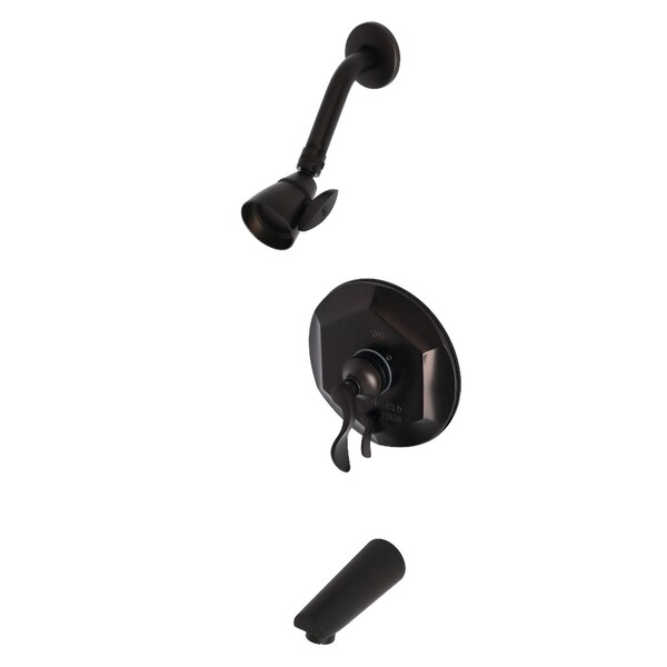 Tub and Shower Faucet, 3, Wall Mount, Oil Rubbed Bronze
